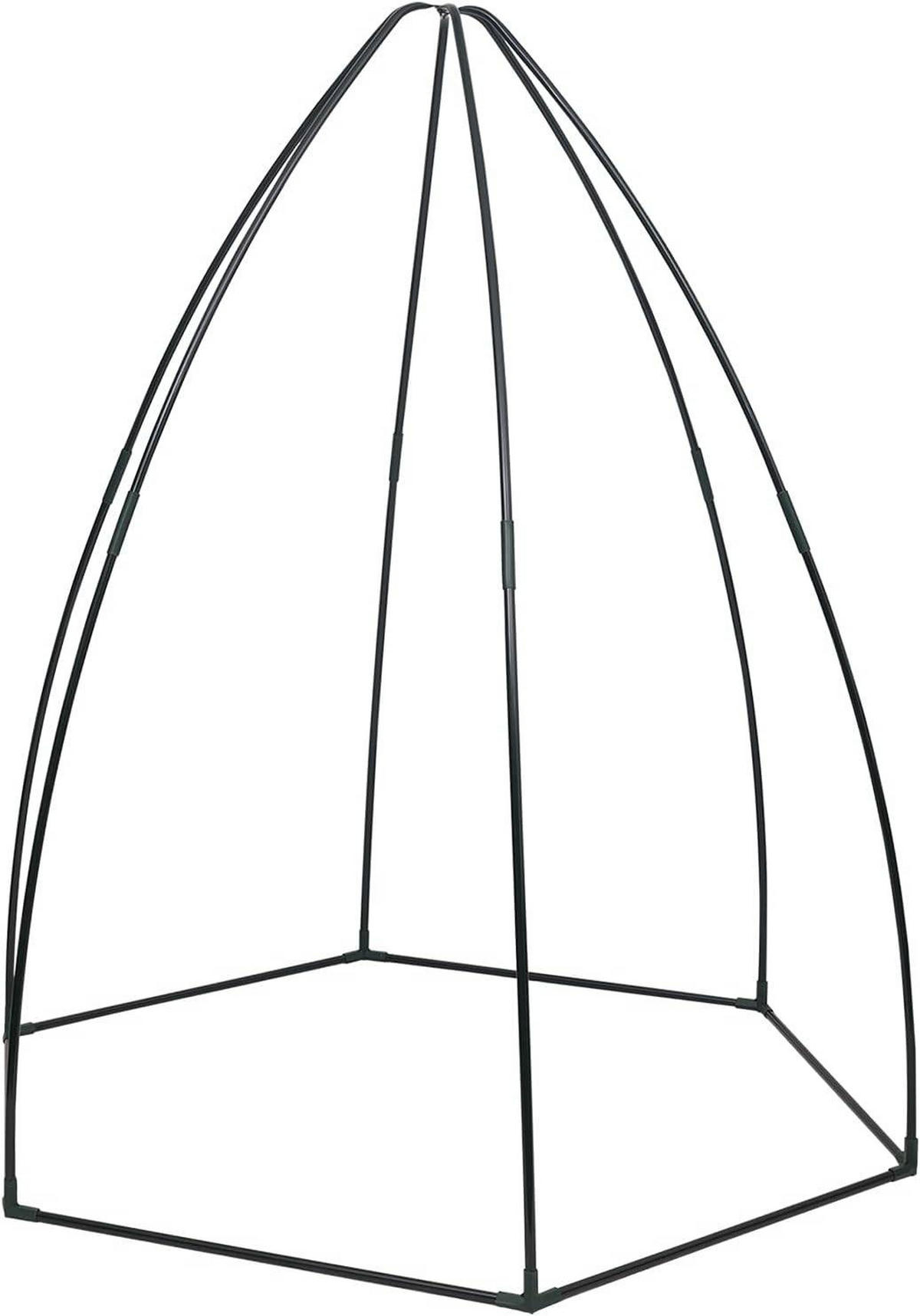 FOLIENGEWÄCHSHAUS, PE-halbdurchsichtiges Tomatengewächshaus - Weiß, Textil/Metall (160/180/160cm) - Woltu