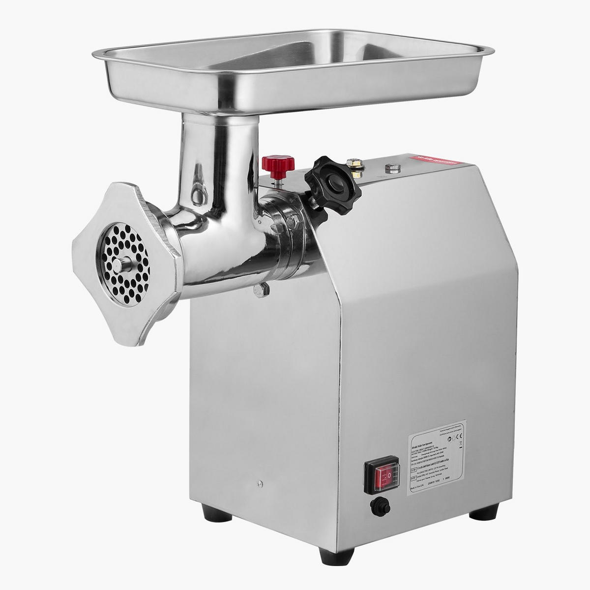 FLEISCHWOLF Gewerblicher Elektrischer, 1100W KUPFERMOTOR, Edelstahl - Silberfarben, Metall (31.01/50.01/46.02cm) - Rolipo