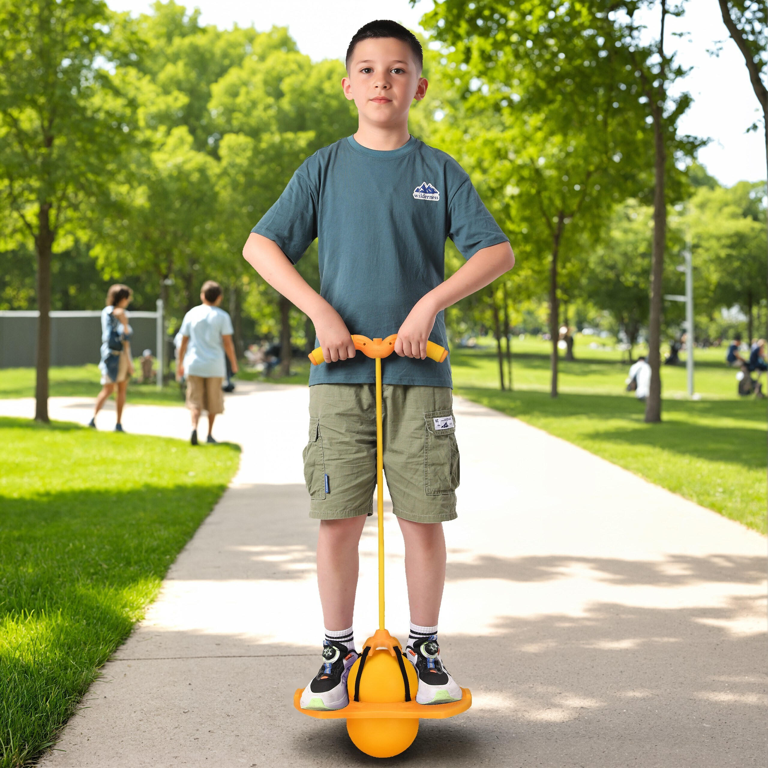 POGO-BALL - Gelb, Kunststoff (39/29cm) - Relaxdays