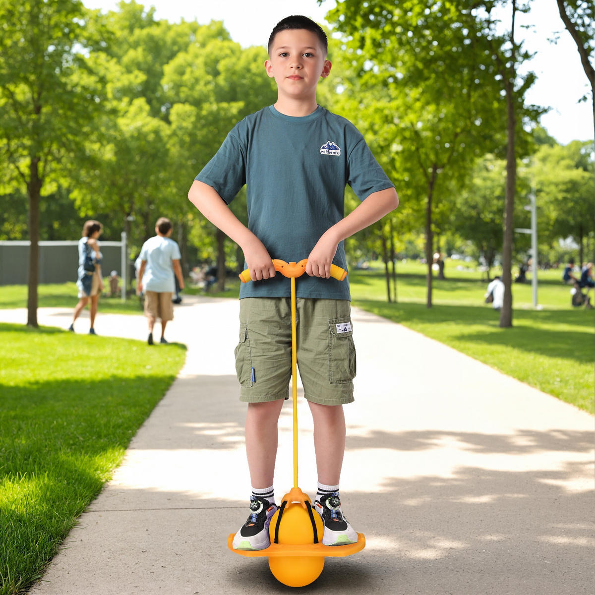 POGO-BALL - Gelb, Kunststoff (39/29cm) - Relaxdays