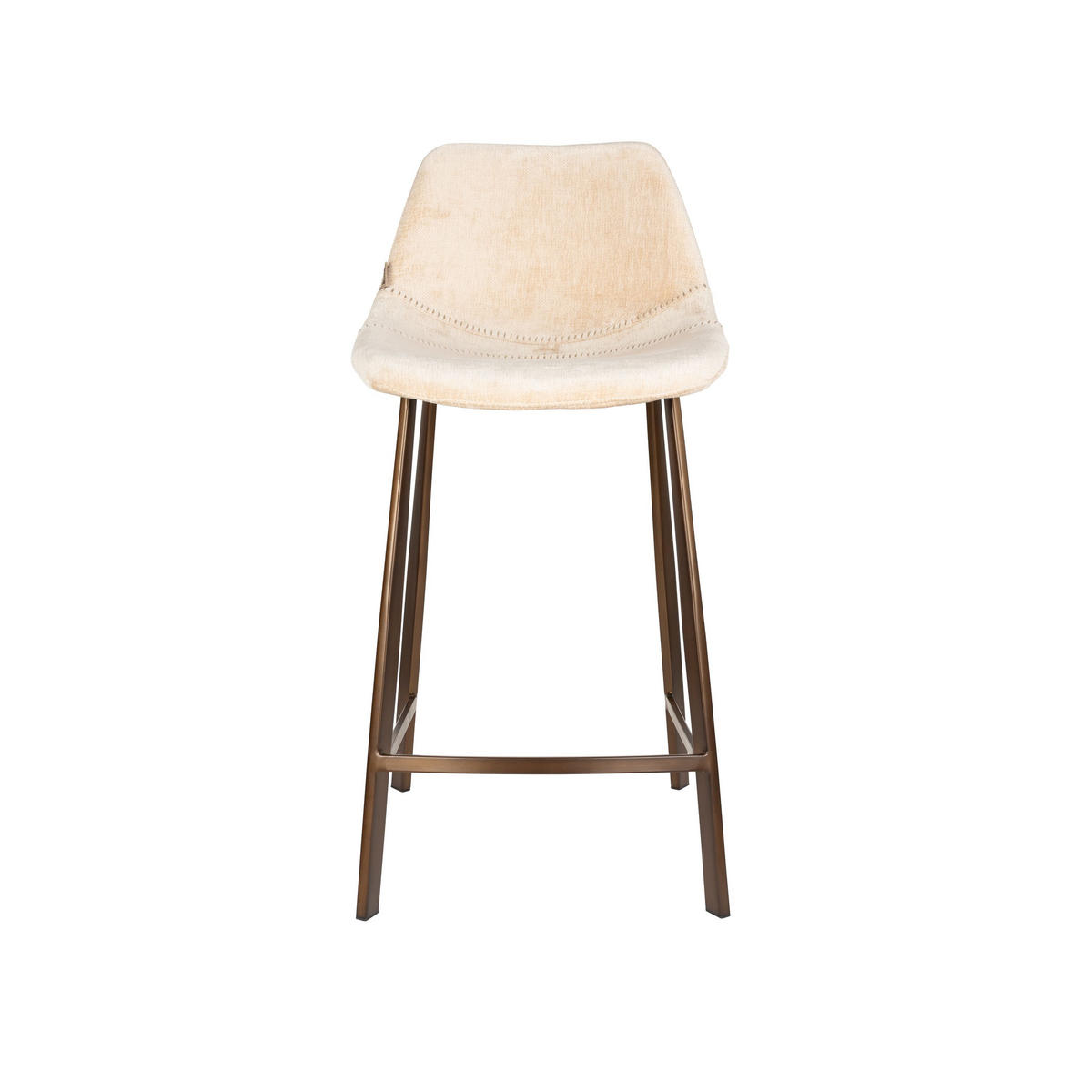 BARHOCKER Franky Rückenlehne 65 cm Beige - 2 er Set - Beige, Kunststoff (45/91/52cm) - Dutchbone