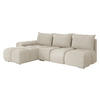 ECKSOFA Bestii, Seite: Links - Creme/Schwarz, Holz/Kunststoff (270/183cm) - MIRJAN24