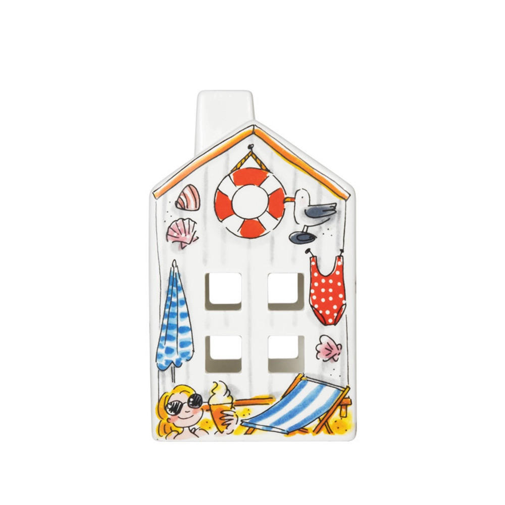 LICHTHAUS Strandhaus in Bunt - 14,50cm - Multicolor, Keramik (8.5/14.5/8.3cm) - Blond Amsterdam