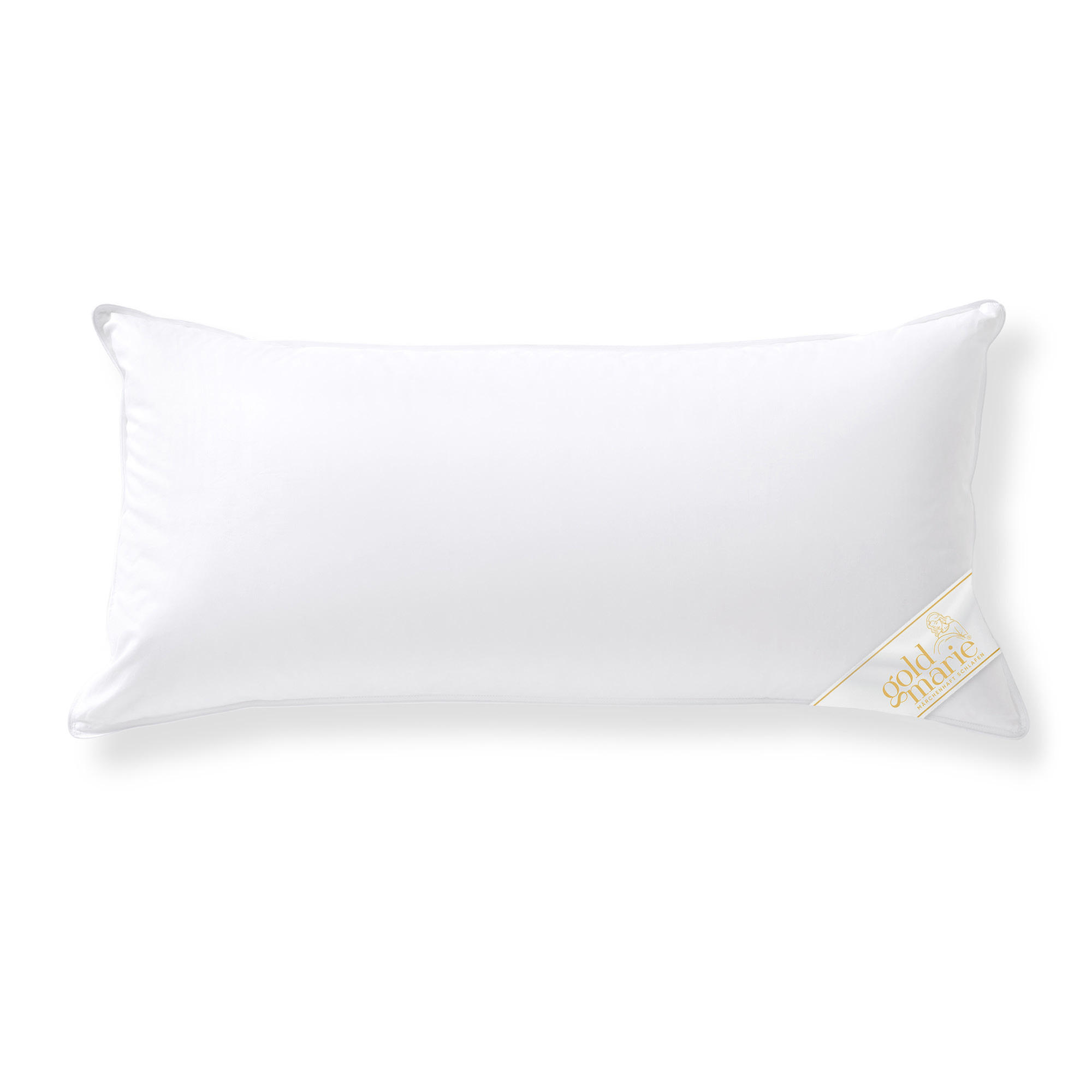 DAUNENKOPFKISSEN GOLDIE Gänsedaunen medium - Weiß, Naturmaterialien/Textil (40/80cm) - Goldmarie 