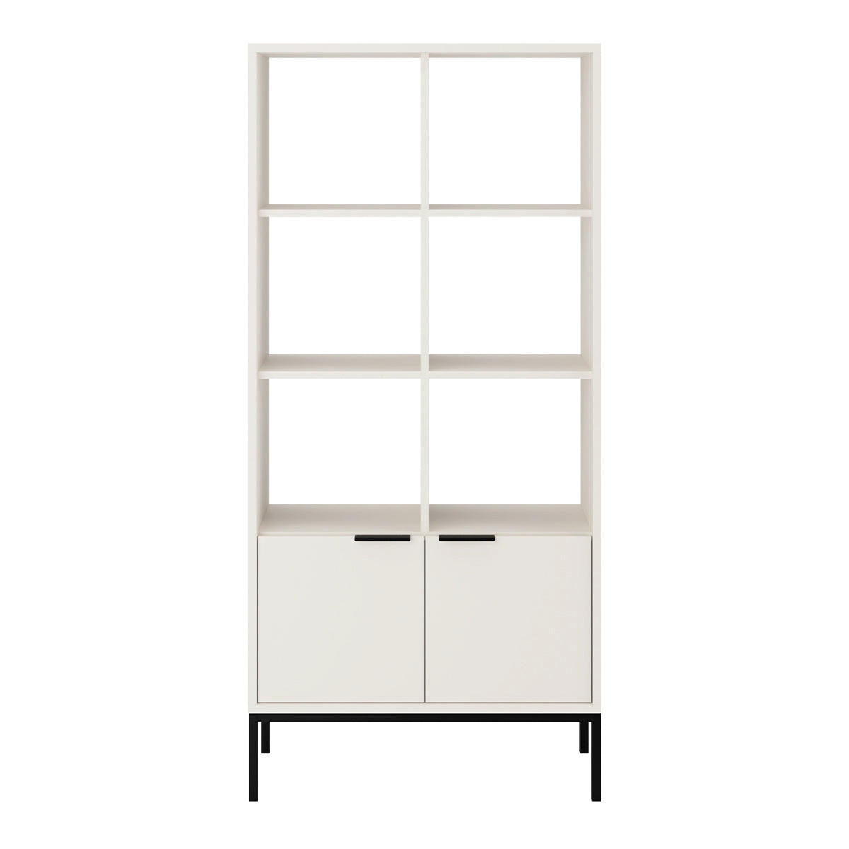 BÜCHERREGAL Seattle Weiß und Schwarz - Schwarz/Weiß, Holzwerkstoff (80/171.3/40cm) - Petits-meubles