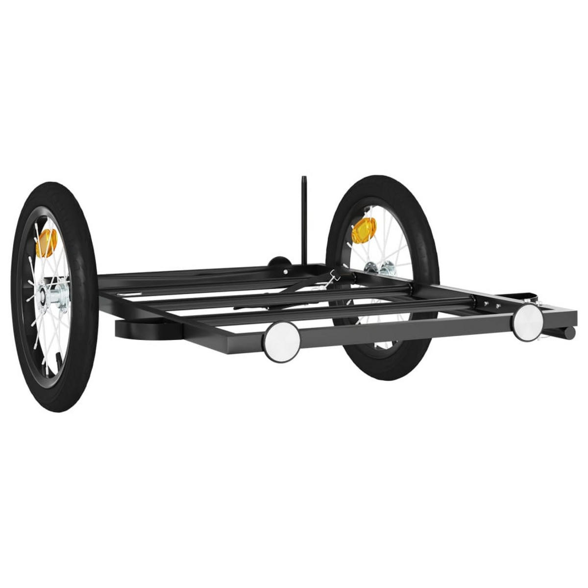 FAHRRADANHÄNGER Schwarz 126/63/34 Cm Eisen - Schwarz, Metall (63/34/126cm) - vidaXL