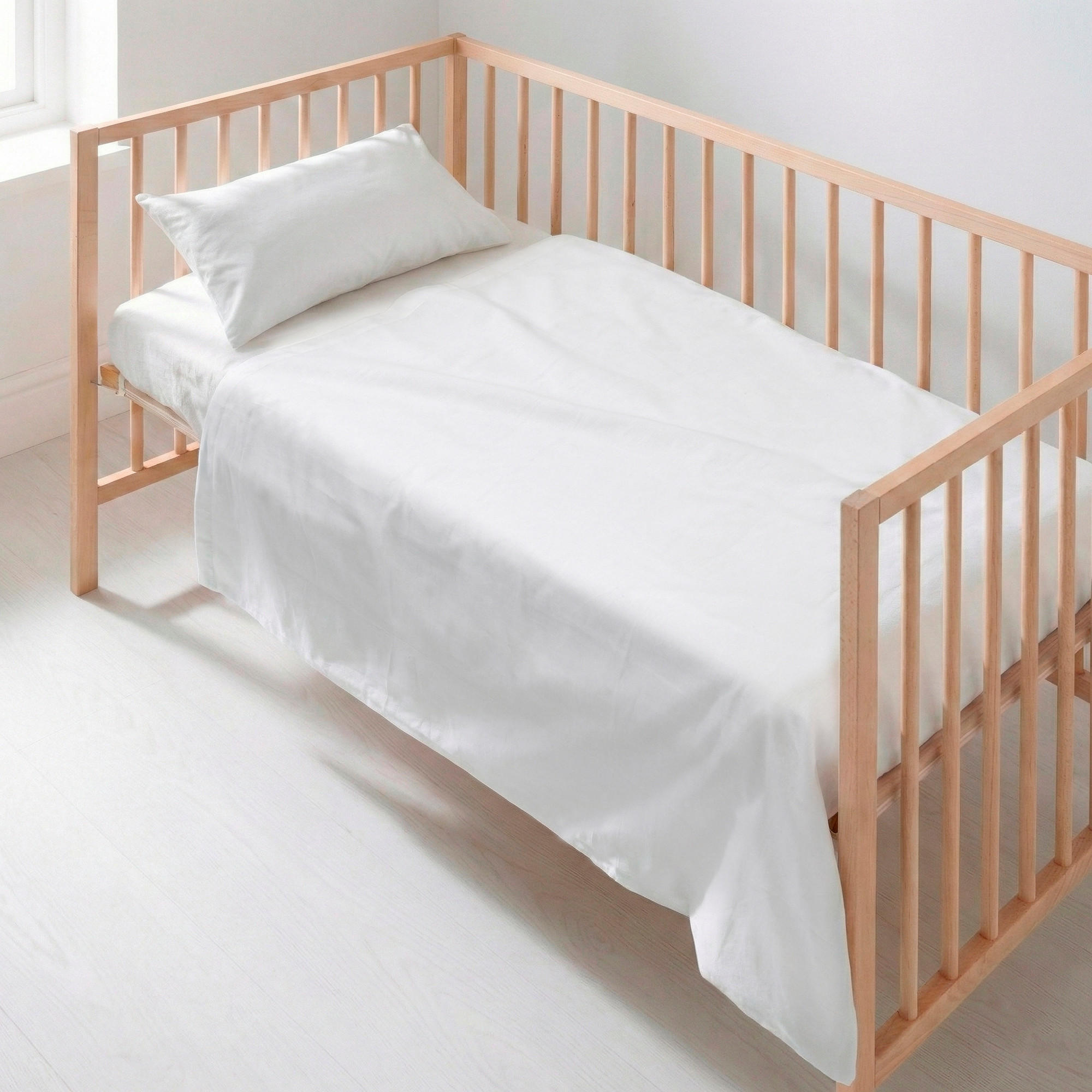 BETTWÄSCHE 2er-Set teiliges basic 100x130 cm (kinderbett) weiss - Weiß, Textil (100/130cm) - Happy Friday