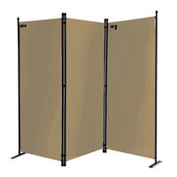 PARAVENT 3-tlg. 170x165 cm Beige - Beige, Metall (165/170cm) - QUICK STAR