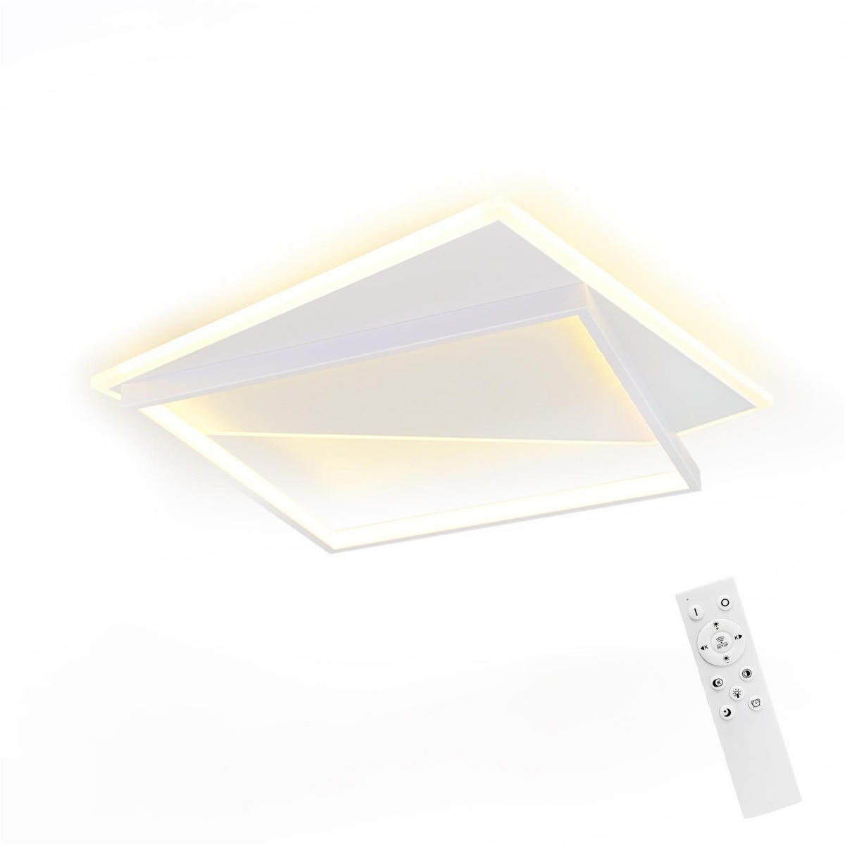 LED-DECKENLEUCHTE Halsgrimm 35.0/5.5/35.0 cm - Weiß, Metall (35/35/5.5cm) - ZMH