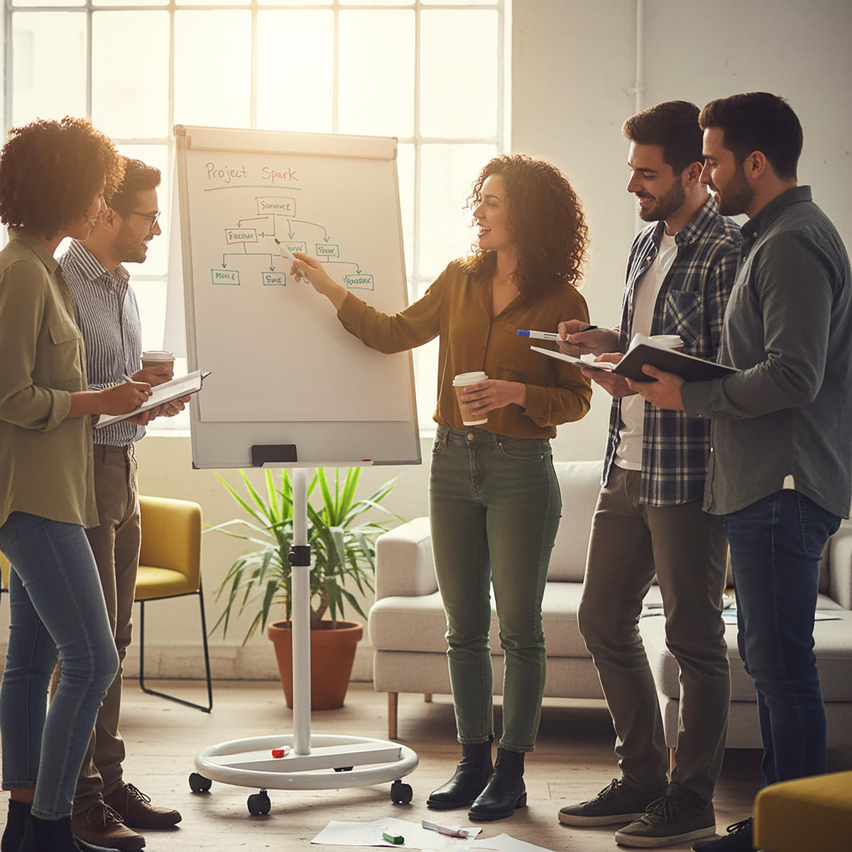 FLIPCHART Whiteboard - Weiß, Metall (70/200/65cm) - Relaxdays