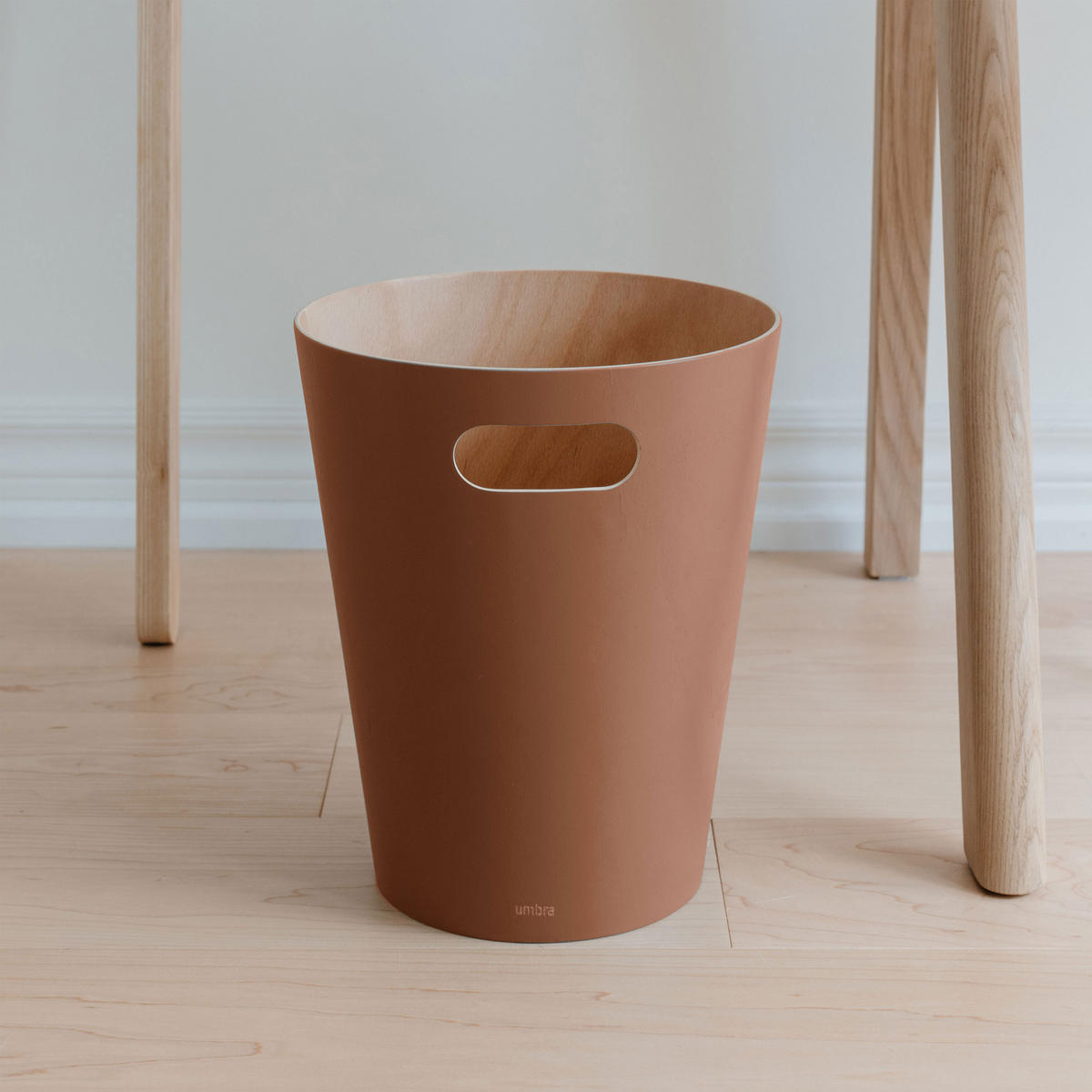 ABFALLEIMER Woodrow, Terrakotta Braun - Braun, Holz (23/28/23cm)