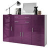 HIGHBOARD Aron Fronten in Brombeer Hochglanz - Brombeere, Holzwerkstoff (166.5/106.5/35cm) - Vladon