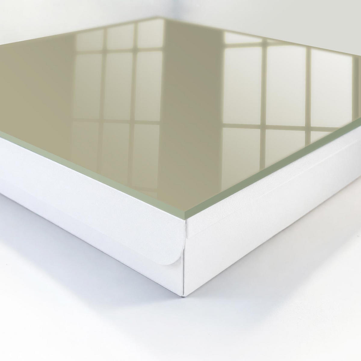 SCHLÜSSELBOX Weiß 30x30 cm – Türöffnung nach rechts - Dunkelcreme - Creme, Metall (30/30/5cm) - TULUP