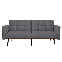 SCHLAFSOFA 146/60/70 cm in Leinenoptik Grau - Grau, Textil (146/70/60cm) - Oxeza