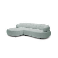 ECKSOFA WESPER S - Eckcouch Mit Elektrischer Sitzverstellung, L-förmig, Freistehend, Relaxfunktion, 183x284x79cm Linke, Minze - Hellgrün, Holz/Textil (113/284cm) - DomoHome