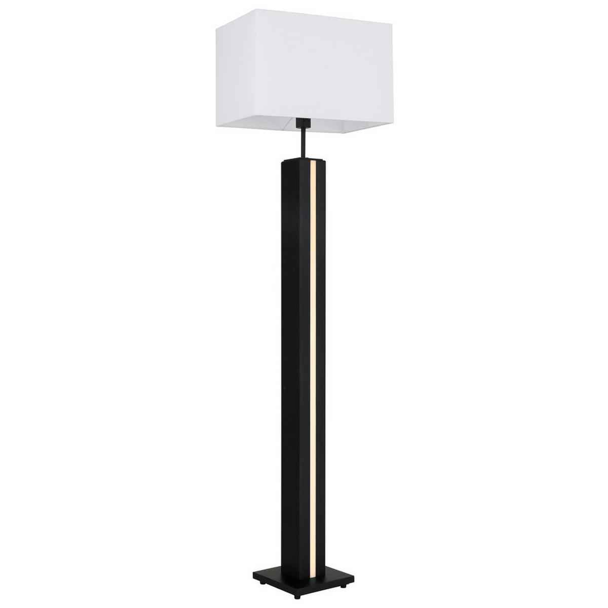 LED STEHLEUCHTE FOREST MDF Holzoptik dunkel, dimmbar - Schwarz, Metall (40/27/150cm) - Nowa