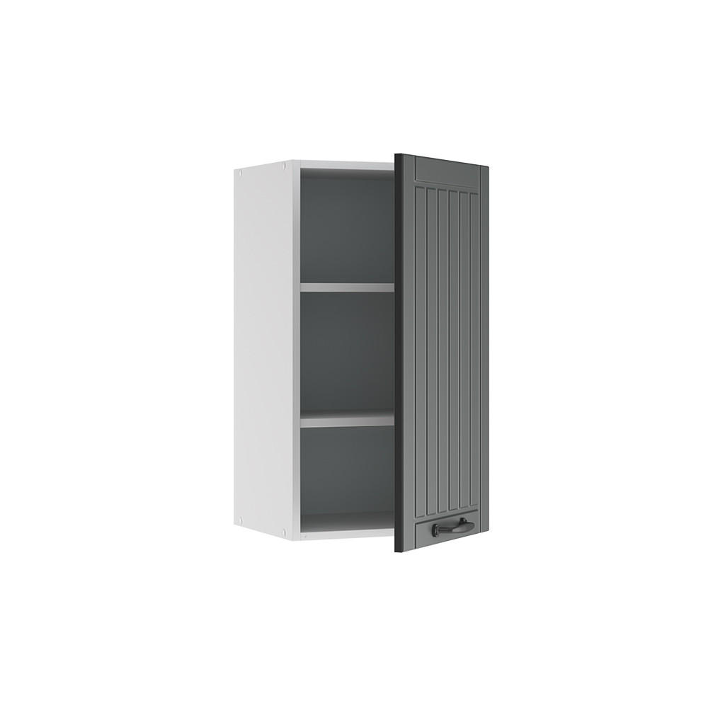 BADSCHRANK Fame-Line Anthrazit 40 x 72 cm - Anthrazit/Weiß, Holzwerkstoff (40/72/34.1cm) - Vicco