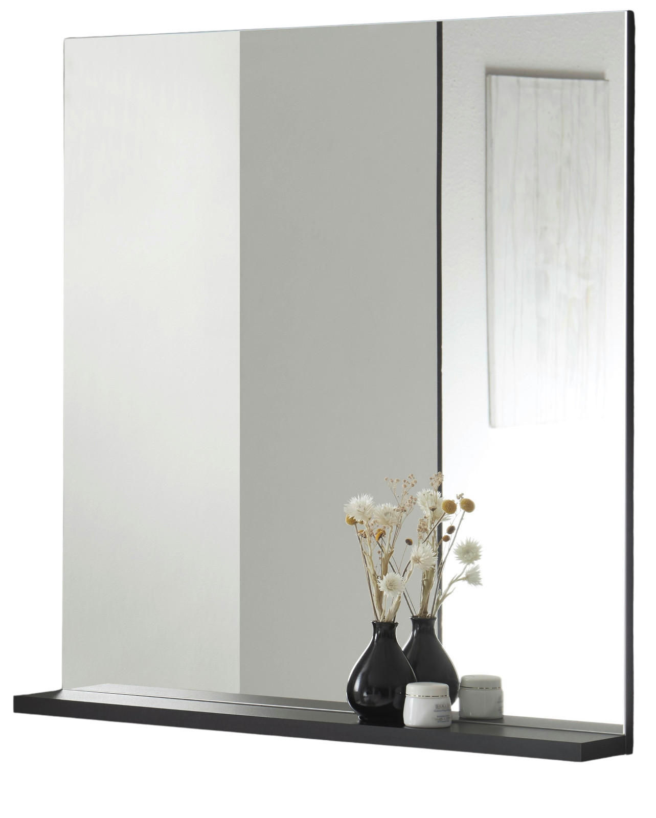 Furn.Design Badspiegel Weiß Hochglanz 80x85x12 cm