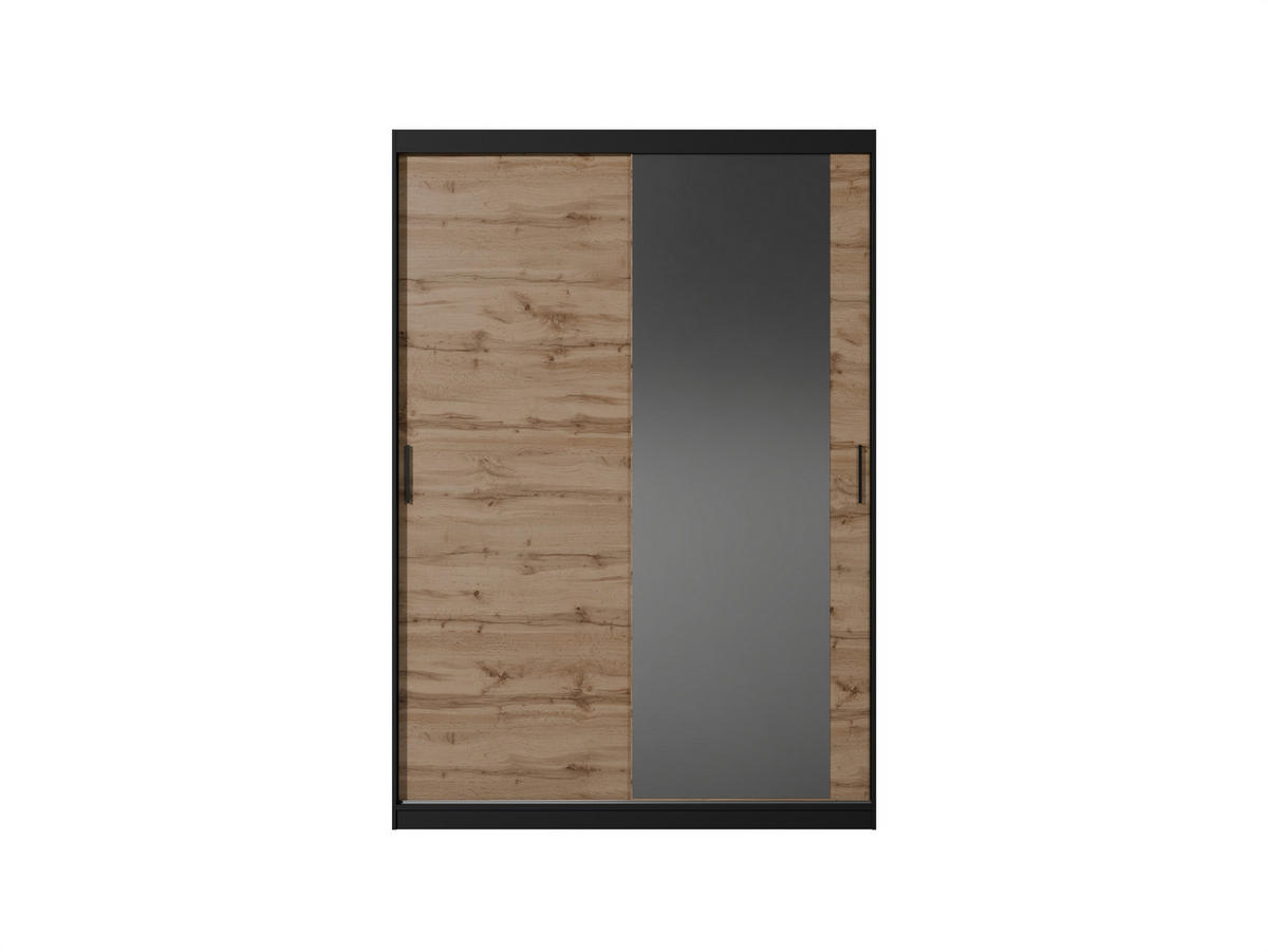 SCHWEBETÜRENSCHRANK Mirano Eiche Wotan 150 cm - Eiche Wotan, Holzwerkstoff (150/215/60cm) - Ravio