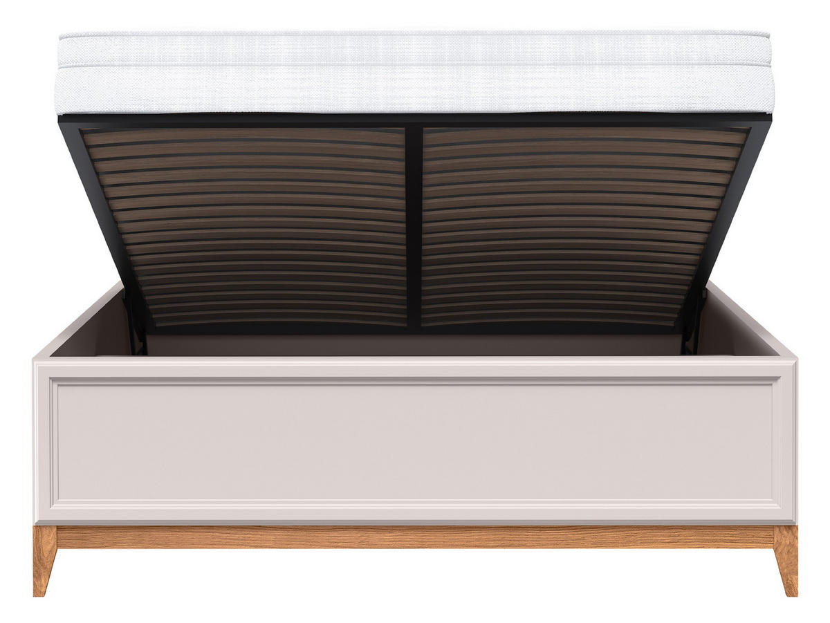 BETT Windsor W-16 - 160x200 cm - Kaschmir/Naturfarben, Holz/Holzwerkstoff (160/200cm) - MIRJAN24