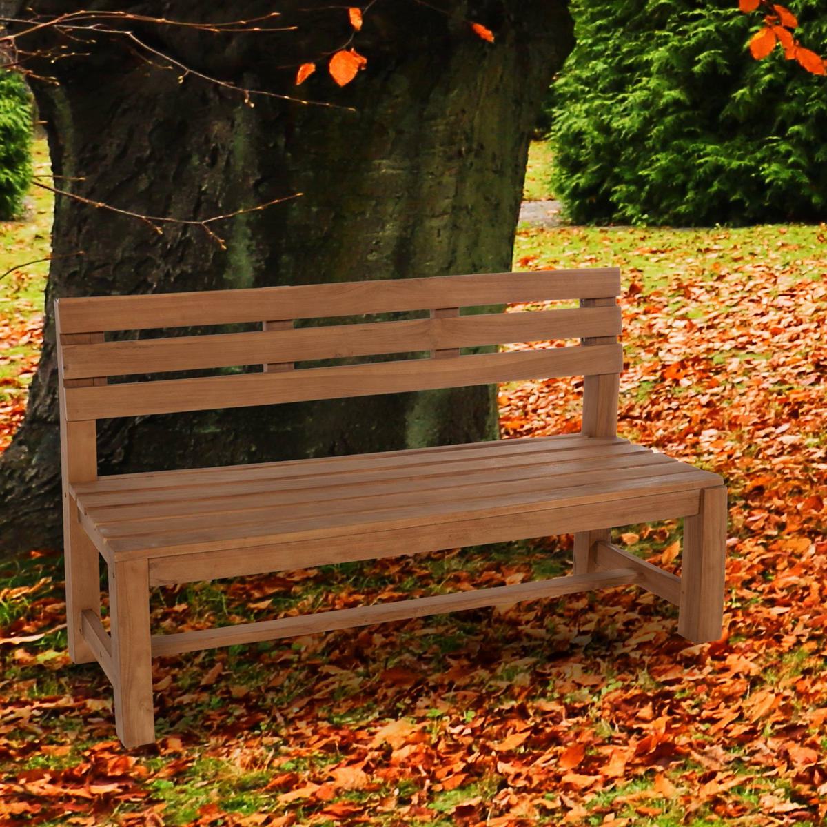 GARTENBANK 150/50 cm Holz teak - Teakfarben, Holz (150/85/50cm) - CLP