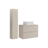 BADMÖBEL-SET - 80 x 45 - holz - beige Ondil - Weiß, Holz (80/60/45cm) - Vente-Unique
