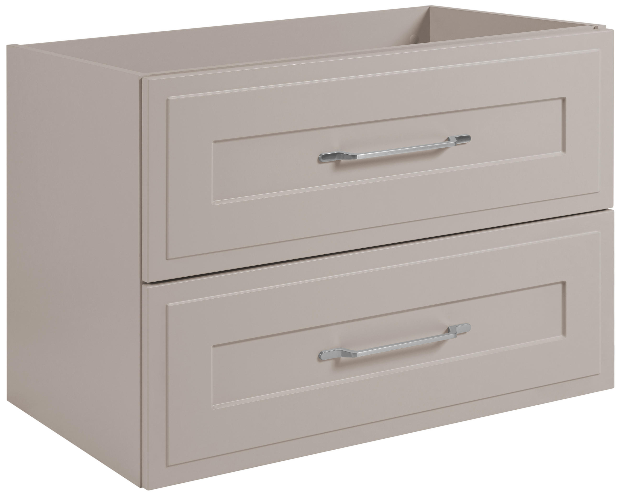 WASCHBECKENUNTERSCHRANK im klassischen Stil, Kaschmir, 80 x 57 x 46 cm - Beige/Silberfarben, Holzwerkstoff (80/57/46cm) - 3XE LIVING