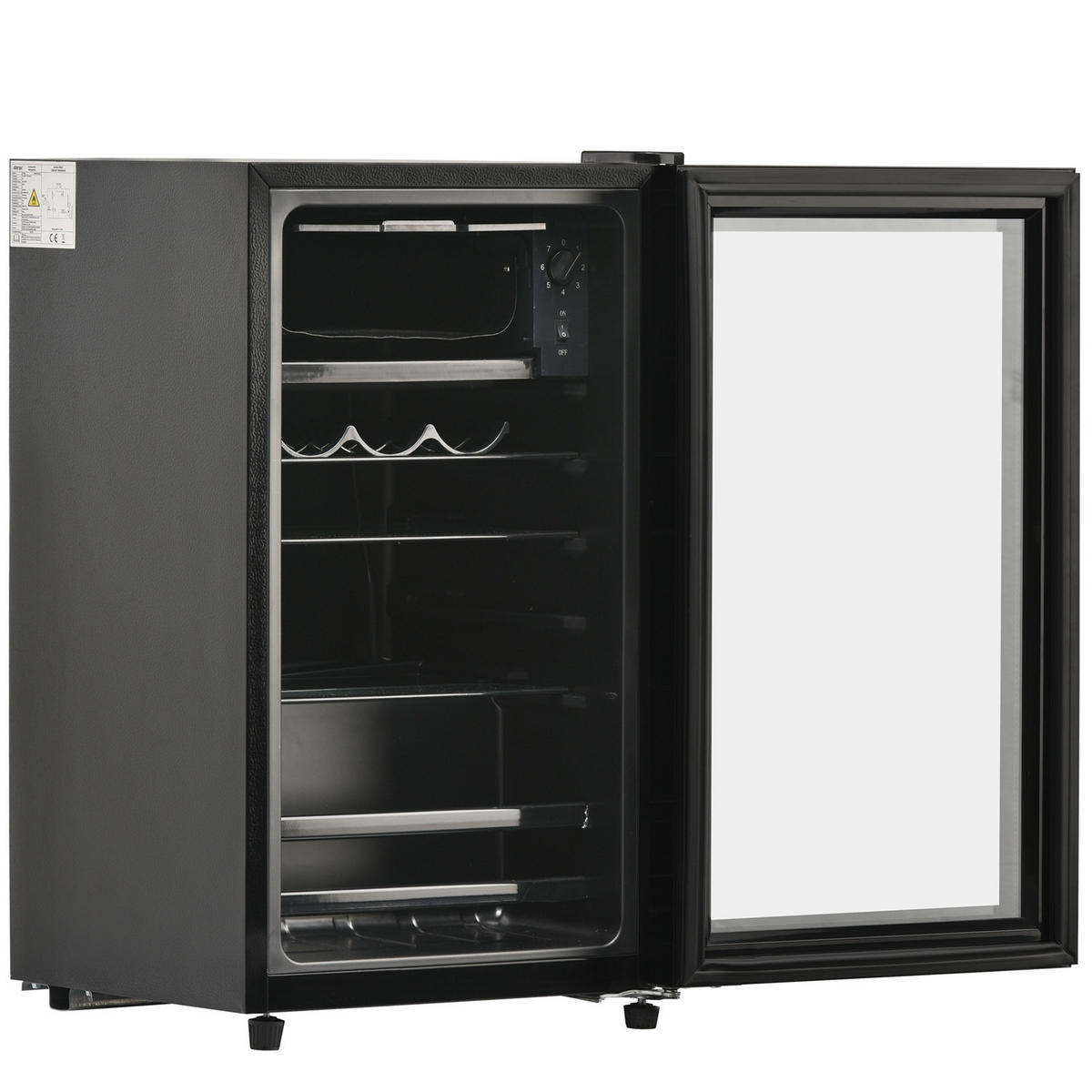 MINIKÜHLSCHRANK 76L LED Energieeffizient - Schwarz, Metall (40/71.6/43.5cm) - Kaket