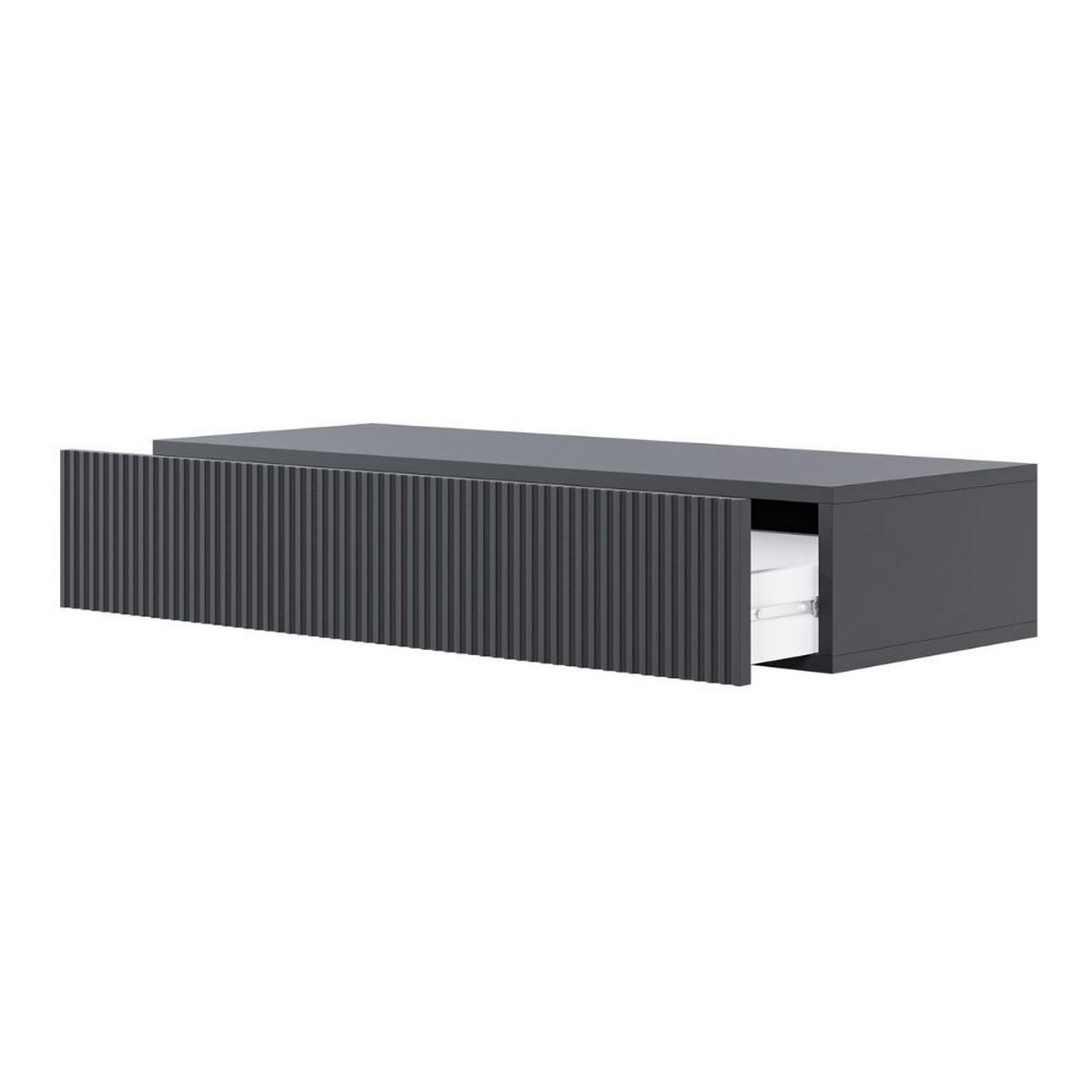 KONSOLENTISCH Veldio Schwarz 90 cm - Schwarz, Holzwerkstoff (35.6/90/17cm) - Selsey