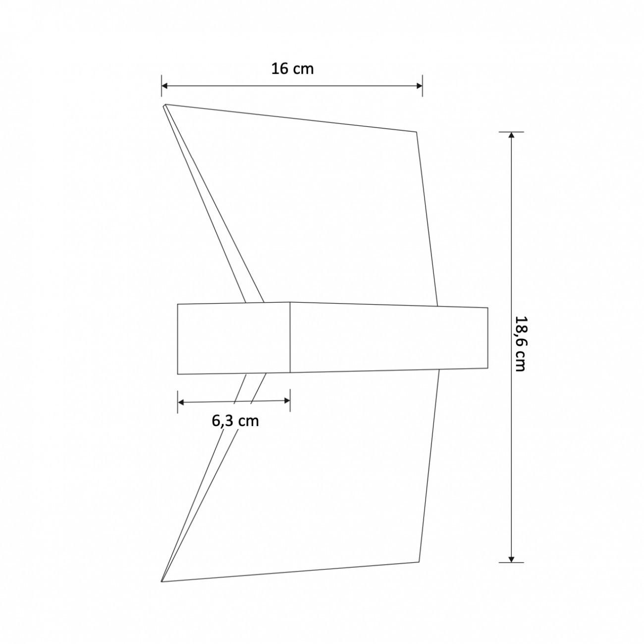 WANDLEUCHTE Senja, Weiß, 18.5cm - Weiß, Metall (6/18.5/16cm) - KOSILUM