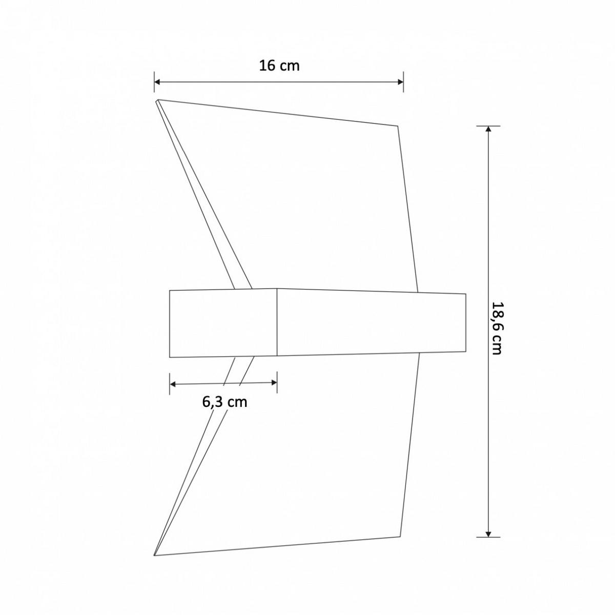 WANDLEUCHTE Senja, Weiß, 18.5cm - Weiß, Metall (6/18.5/16cm) - KOSILUM
