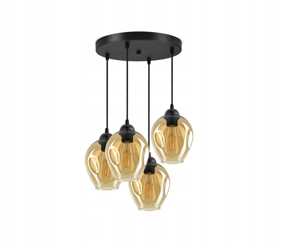 PENDELLEUCHTE Hegel - Transparent/Schwarz, Glas/Metall (35/35/80cm) - kiki design