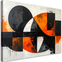 LEINWANDBILD 3D und geometrisch 100x70cm - Orange, Textil (100/70cm) - Feeby