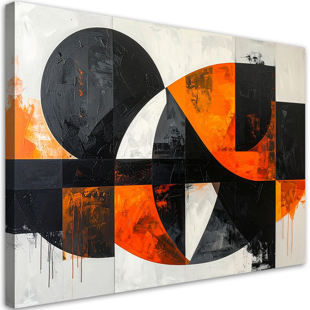 LEINWANDBILD 3D und geometrisch 100x70cm - Orange, Textil (100/70cm) - Feeby