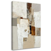 WANDBILD, Moderne Abstrakt in beigen und braunen Farben - Beige, Textil (40/60cm) - Feeby