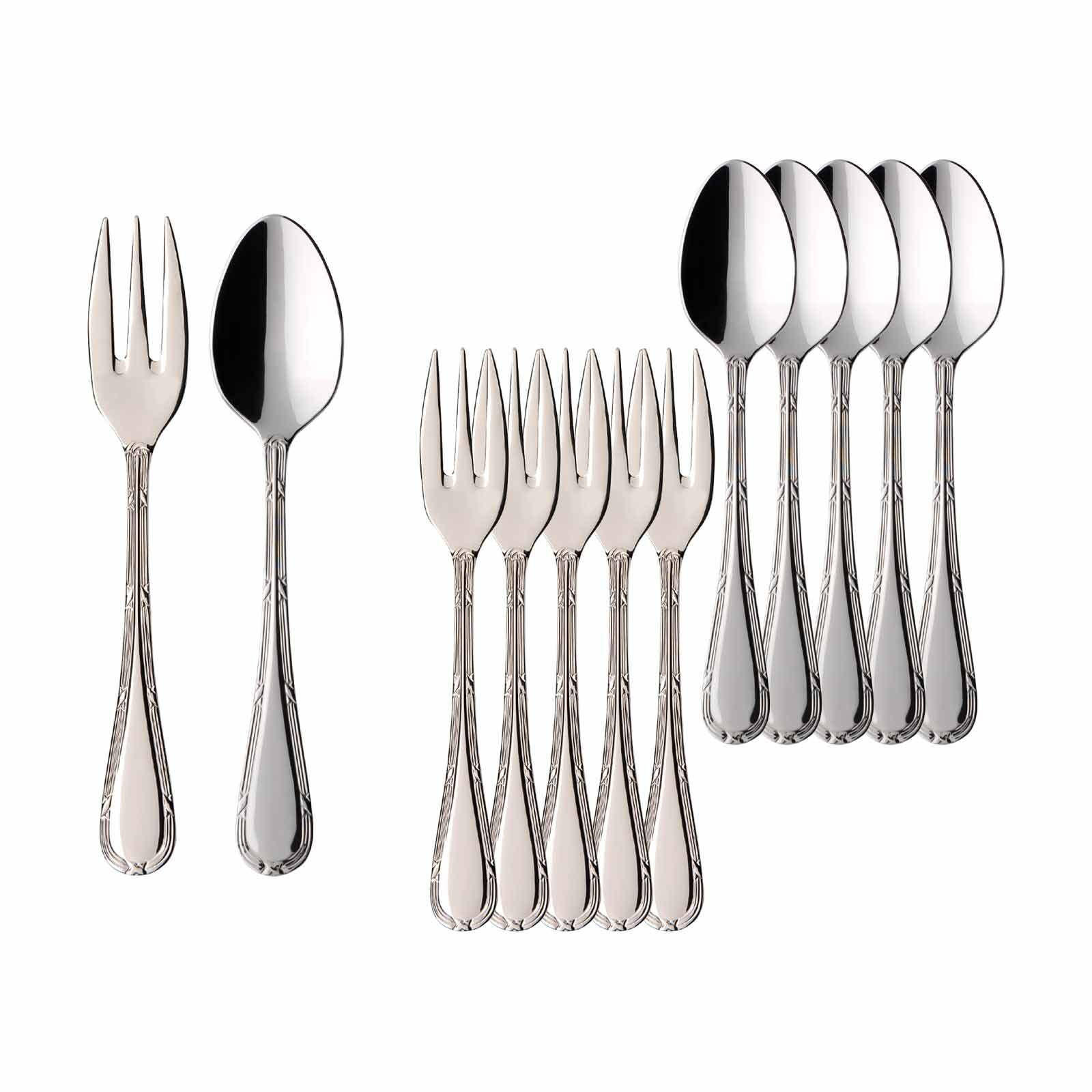 KAFFEEBESTECK BUNDLE Kreuzband Septfontaines edelstahl 12er Set - Edelstahlfarben, Metall - Villeroy & Boch