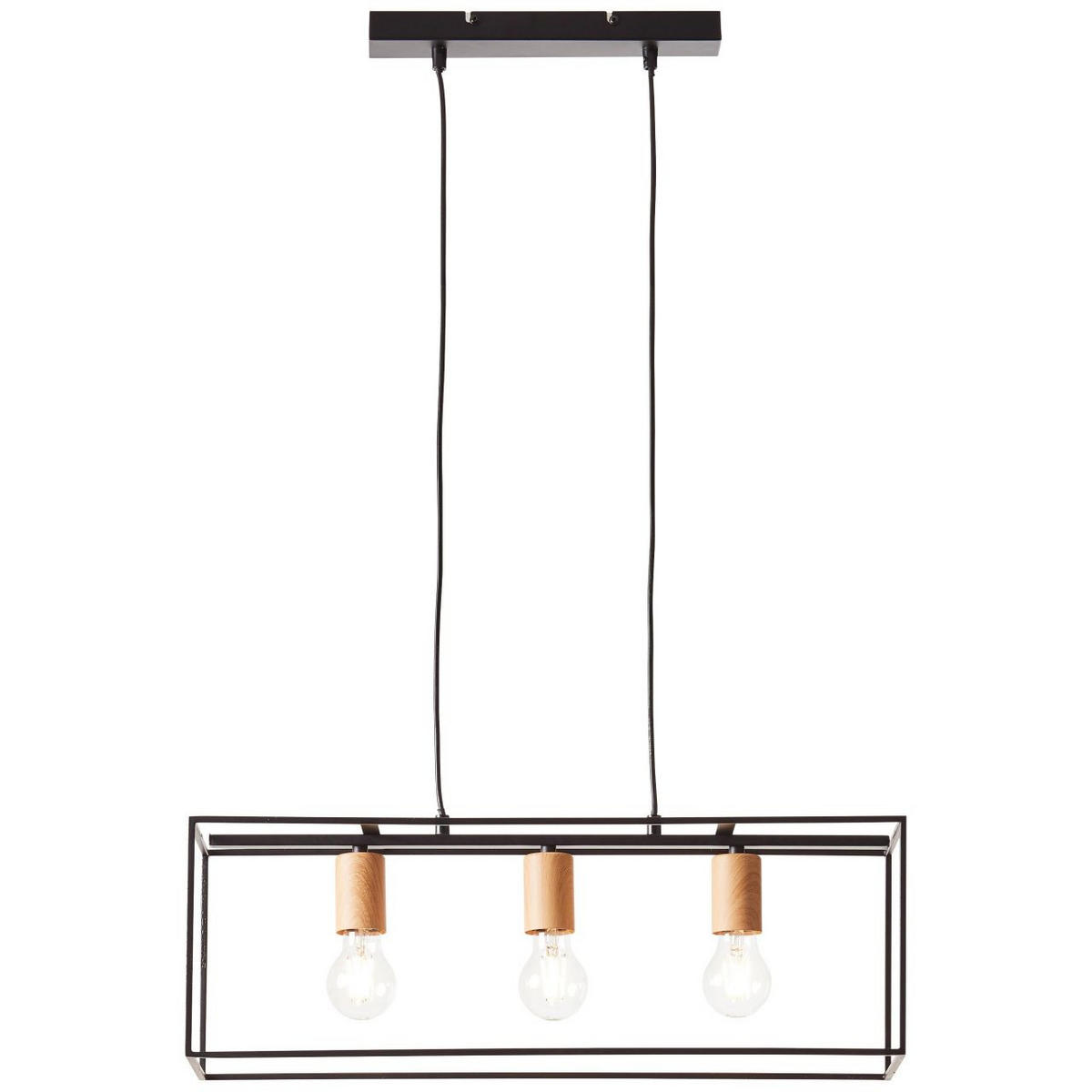 PENDELLEUCHTE Arica 92747/76 - Schwarz, Holz (20/60/85.5cm) - Brilliant