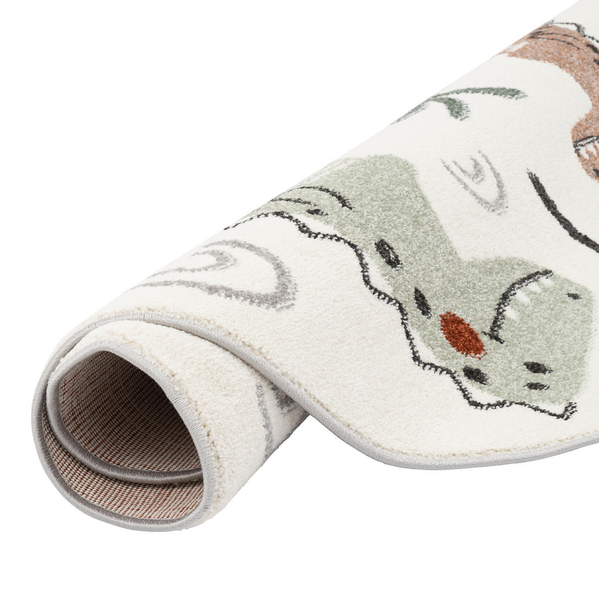 KINDER TEPPICH SOFTSTAR KIDS LUSTIGE DINOS RUND - Multicolor, Textil (160/160cm) - Pergamon