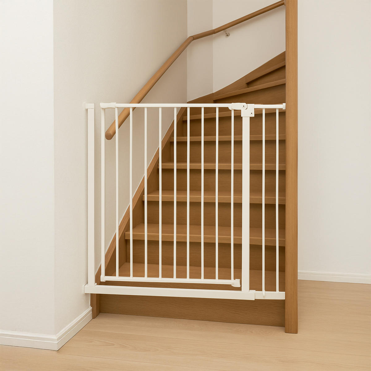 TREPPENSCHUTZGITTER - Weiß, Kunststoff/Metall (100/1cm) - Relaxdays