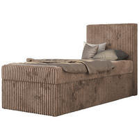 JUGENDBETT TILIO 90/200 - Braun - H4 - Rechts Seite - Braun, Textil (90/200cm) - MKS