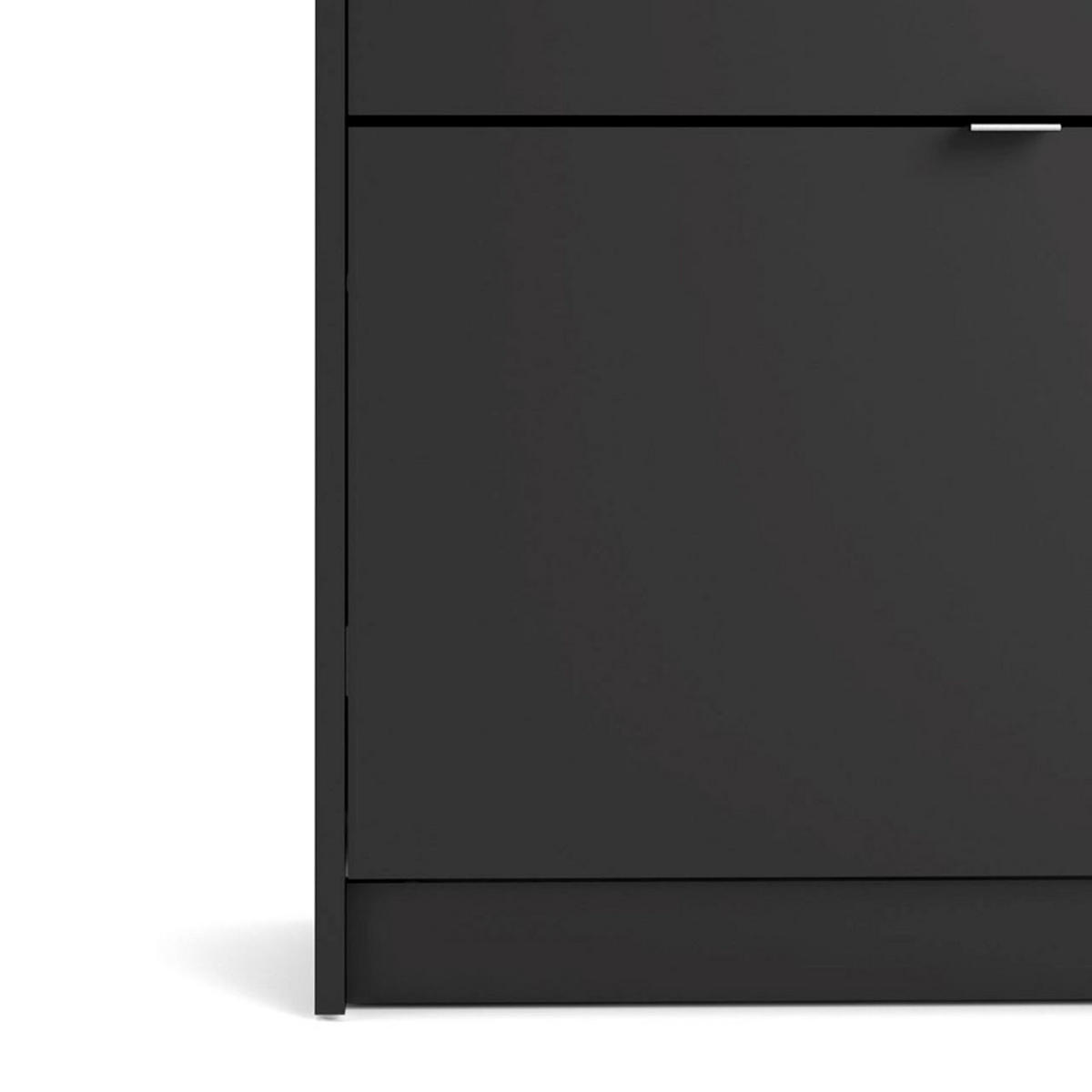 SCHUHKIPPER schwarz - Schwarz, Holzwerkstoff (70/162/24cm) - ebuy24