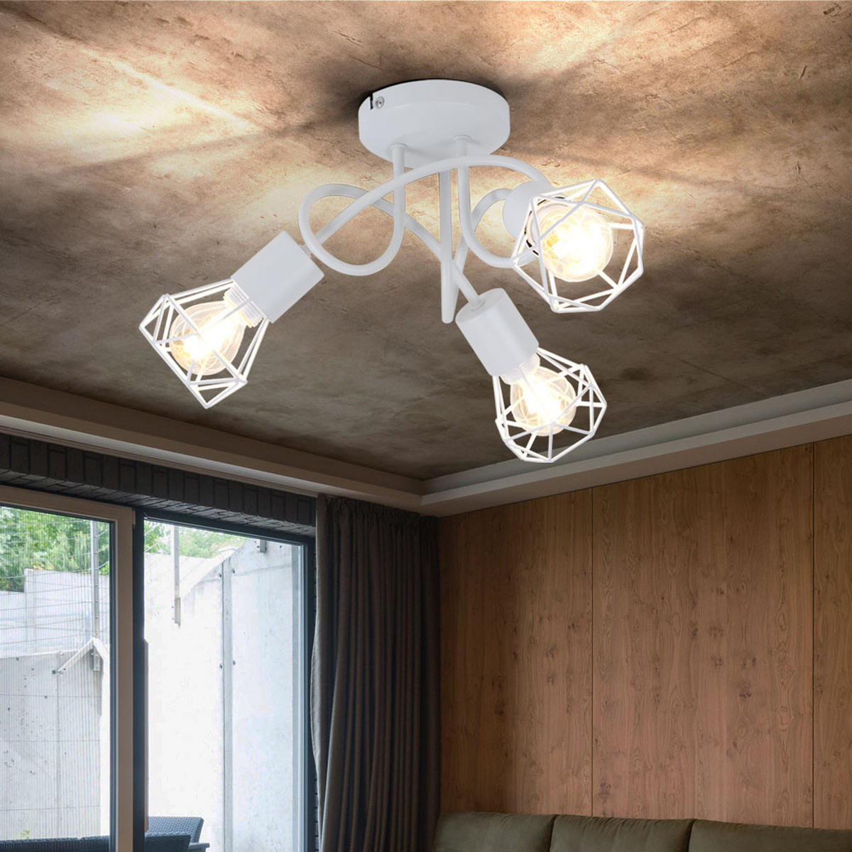 LED DECKENLEUCHTE Metall Weiß Rund - Weiß, Metall (36/36/20cm) - Globo Lighting
