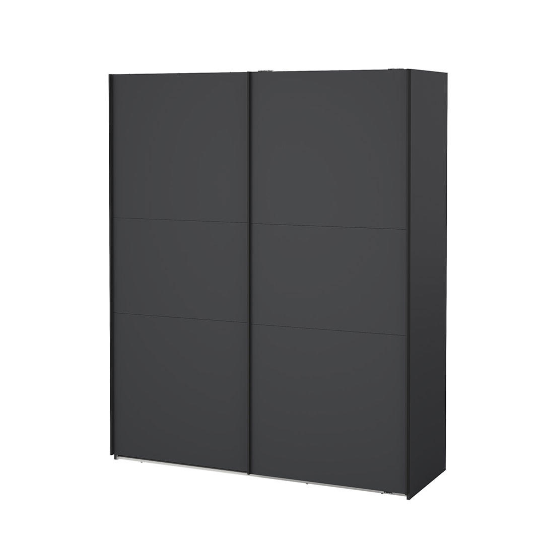 SCHIEBETÜRENSCHRANK, Como, Grau, Holzwerkstoff, 179 x 67 x 221 cm - Grau, Holzwerkstoff (179/221/67cm) - ebuy24