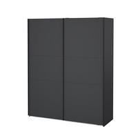 SCHIEBETÜRENSCHRANK, Como, Grau, Holzwerkstoff, 179 x 67 x 221 cm - Grau, Holzwerkstoff (179/221/67cm) - ebuy24