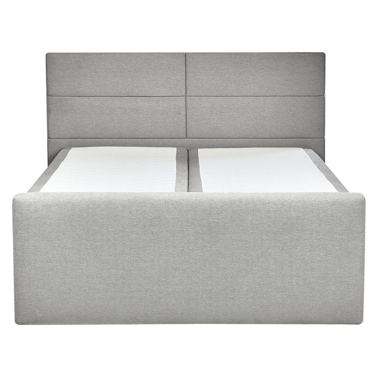 BOXSPRINGBETT 160x200 cm Grau Aristocrat - Hellgrau, Textil (160/200cm) - Beliani