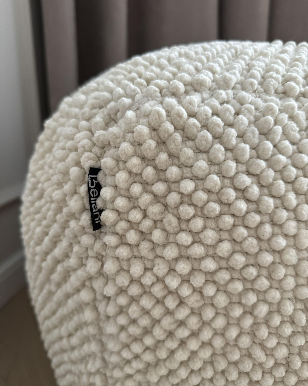 POUF Beige Joara - Beige, Textil (45/45/45cm) - Beliani