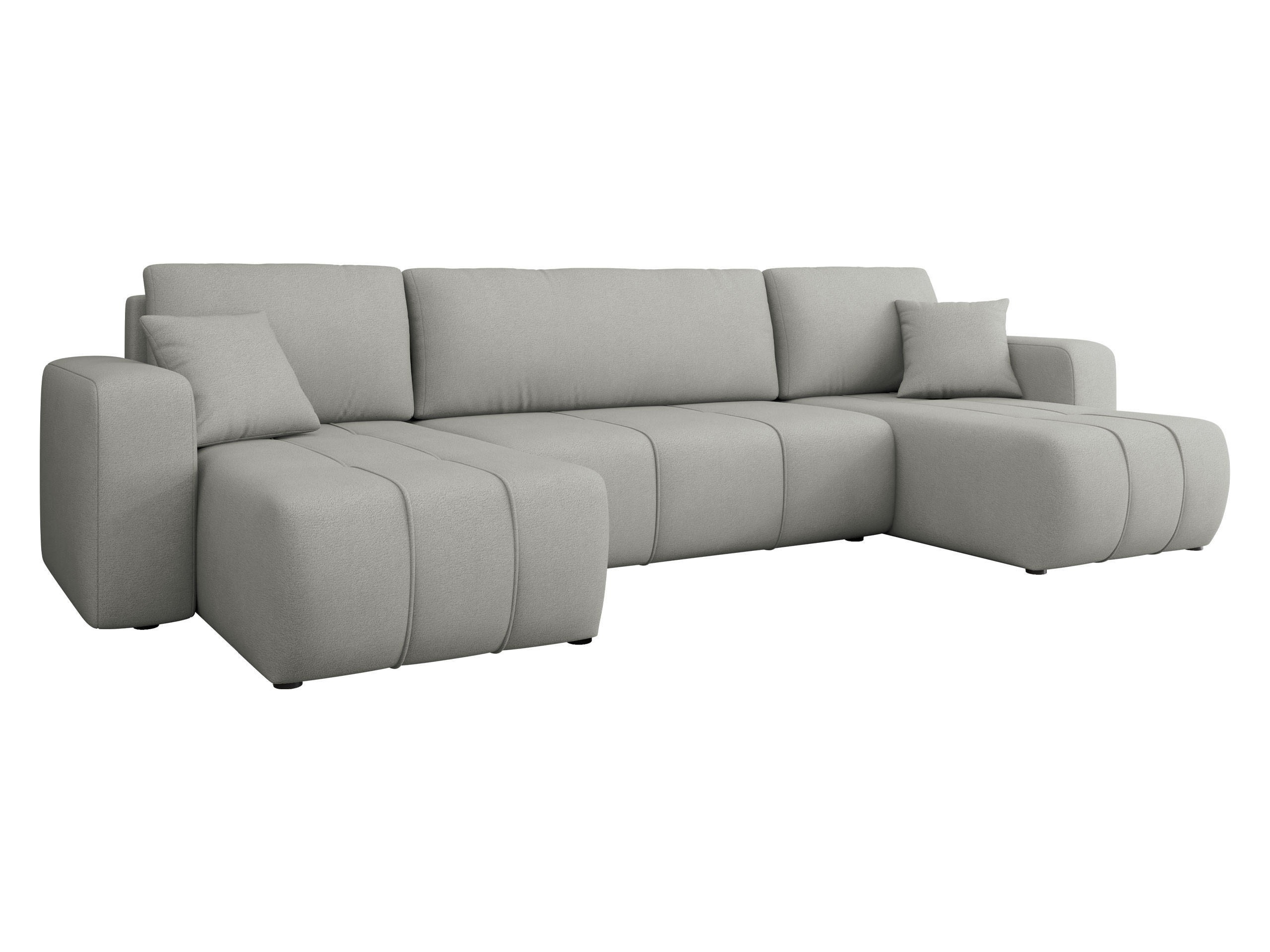 Mirjan24 Wohnlandschaft Grau 312x82x145 cm