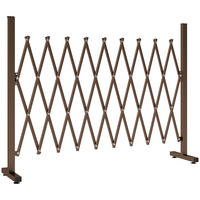 ZAUN Aluminium Eisen Dunkelbraun - Dunkelbraun, Kunststoff/Metall (31/103cm) - Outsunny