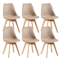 ESSZIMMERSTUHL 6er-Set Helles Khaki - Olivgrün, Kunststoff (47.5/82/41cm)