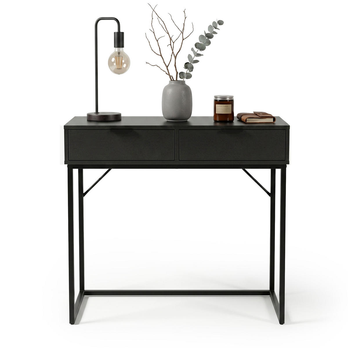 KONSOLENTISCH ELANO 80 cm Schwarz - Schwarz, Holzwerkstoff (35/80/80cm) - Akord